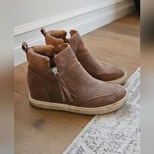 Madden Girl Brown Suede Ankle Boots with Zipper